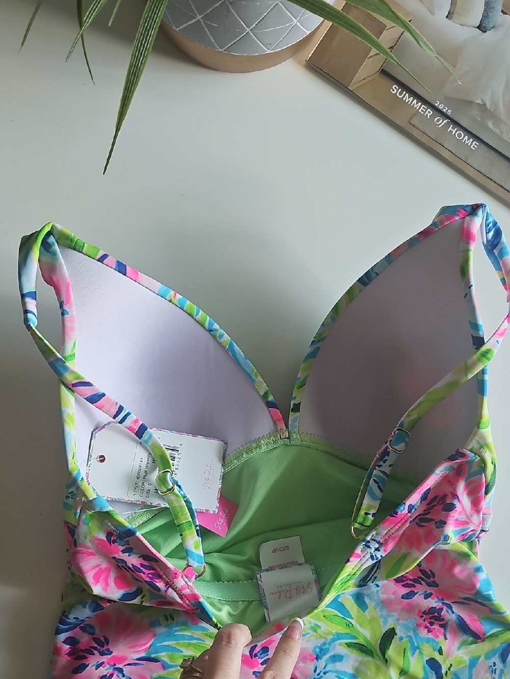 Stella Parker Floral Tankini Swim Top - Multi Waterlily - Picture 6 of 6